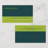 Rétros cercles verts et carte de visite turquoise (Devant / Derrière)