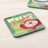Rétros dessous de verre de regard de Joyeux Noël (Côté gauche)