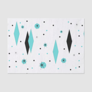 Rétros diamants de turquoise et papier de soie de