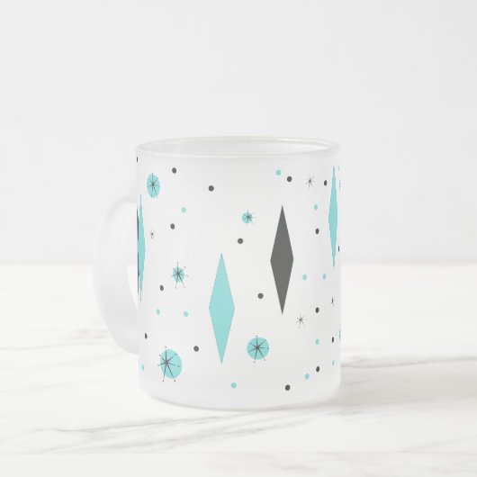 Rétros diamants de turquoise et tasse givrée par (Devant gauche)