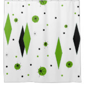 Rétros diamants verts et rideau en douche de (Devant)