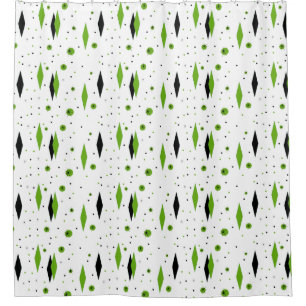 Rétros diamants verts et rideau en douche de