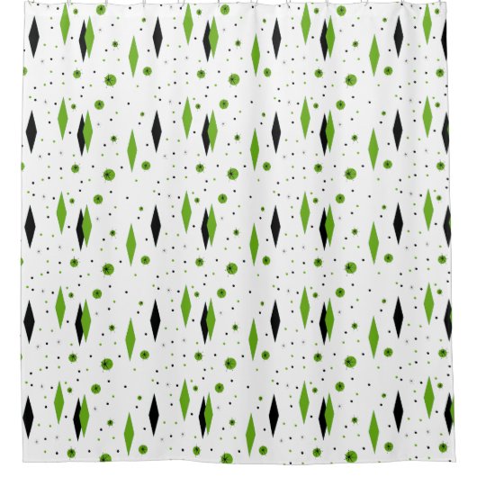 Rétros diamants verts et rideau en douche de (Devant)
