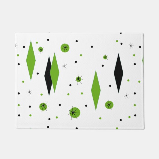 Rétros diamants verts et tapis de porte de (Devant)