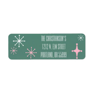 Rétros étiquettes de adresse de vacances