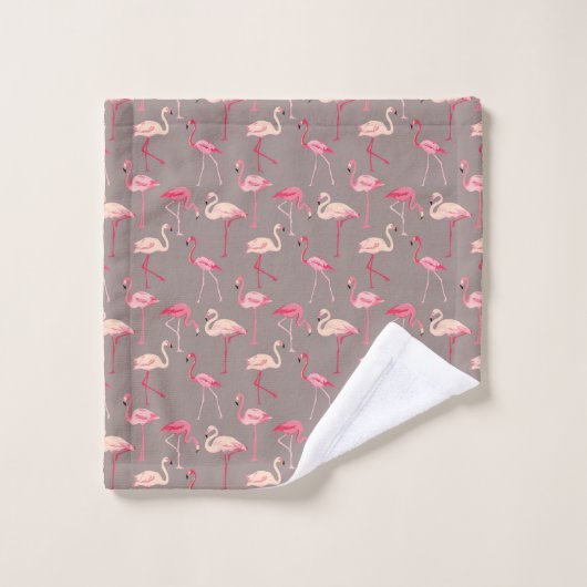 Rétros Flamants roses (Gant de toilette)