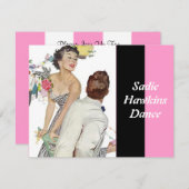 Rétros invitations à la mode de danse de Sadie (Devant / Derrière)