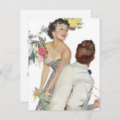 Rétros invitations à la mode de partie de thème de (Devant / Derrière)