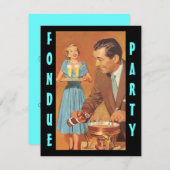 Rétros invitations à la mode de thème de partie de (Devant / Derrière)