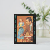 Rétros invitations à la mode de thème de partie de (Debout devant)