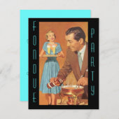 Rétros invitations à la mode de thème de partie de (Devant / Derrière)