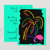 RÉTROS INVITATIONS AU NÉON DE PARTIE DE PAUME ET (Devant / Derrière)