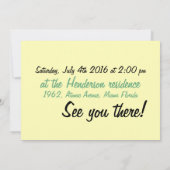 Rétros invitations de BBQ - invitations de (Dos)