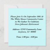 Rétros invitations de fabrication de retraite de (Dos)