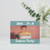 Rétros invitations de gâteau d'anniversaire de (Debout devant)