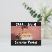 Rétros invitations de gâteau d'anniversaire de (Debout devant)