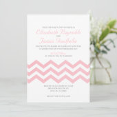 Rétros invitations de mariage de zigzag de Chevron (Debout devant)