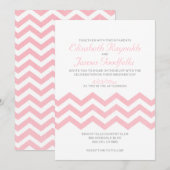 Rétros invitations de mariage de zigzag de Chevron (Devant / Derrière)