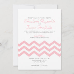 Rétros invitations de mariage de zigzag de Chevron