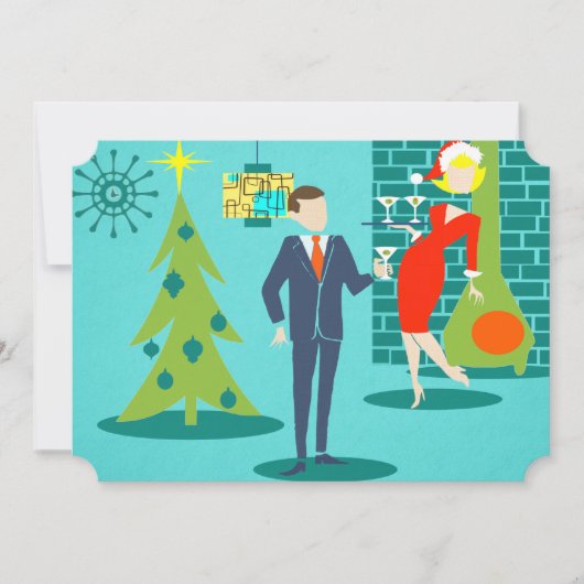 Rétros invitations de partie de couples de bande (Devant)