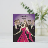 Rétros invitations de Social de partie de chant de (Debout devant)