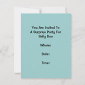 Rétros invitations de surprise de partie de (Dos)