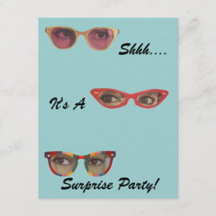 Rétros invitations de surprise de partie de