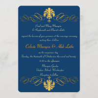Rétros invitations indiens fleuris de mariage d'or