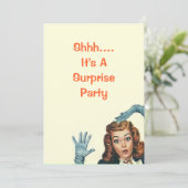 Rétros invitations vintages de fête d'anniversaire (Debout devant)