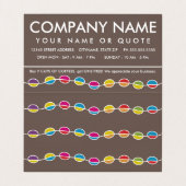 rétros lignes carte pliée de café de timbre de (Intérieur déplié)