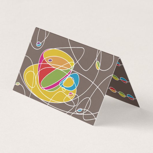 rétros lignes carte pliée de café de timbre de (Devant)