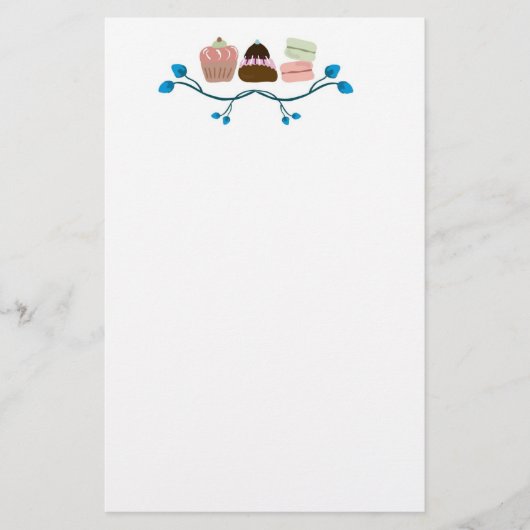 Rétros petits gâteaux et papeterie de macarons (Devant)