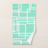 Rétros rectangles modernes sur l'Aqua dilué (Serviette à main)