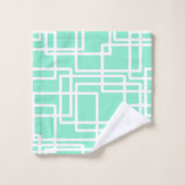 Rétros rectangles modernes sur l'Aqua dilué (Gant de toilette)