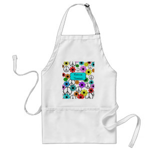 Rétros tablier de fleurs de professeur et signe d
