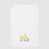 Retrosignatuurmonogram Golfhanddoek (Voorkant)