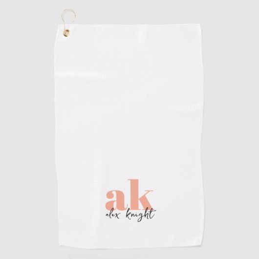 Retrosignatuurmonogram Golfhanddoek (Voorkant)