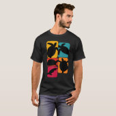 Retrospectief ontwerp voor schildpadden t-shirt (Voorkant volledig)