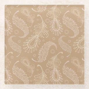 Retrospectrale-bleek-patroon Glazen Onderzetter