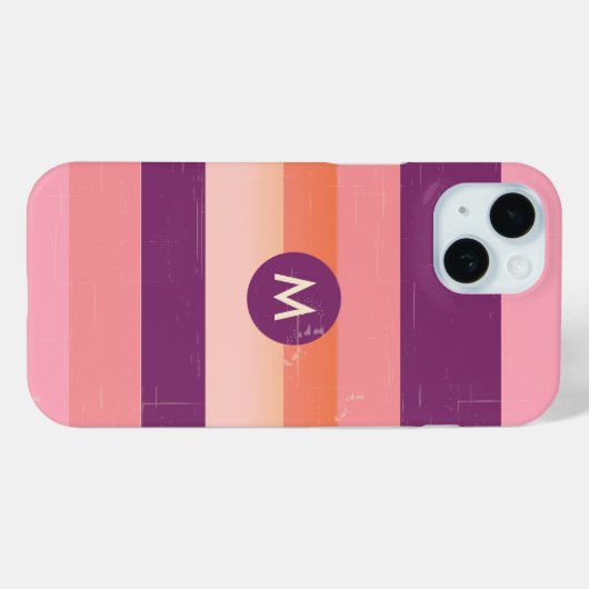 Retrospectrale snoep strepen Case-Mate iPhone case (Achterkant (horizontaal))