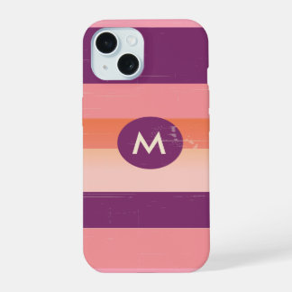 Retrospectrale snoep strepen iPhone 15 hoesje