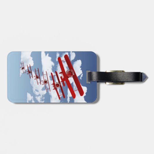 Retrospecvliegtuig Bagagelabel (Achterkant horizontaal)