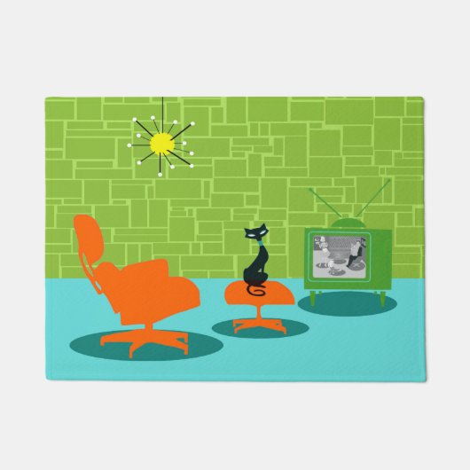 Retrospleetdeur Kat klep Deurmat (Voorkant)