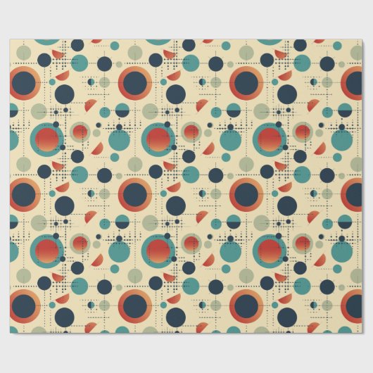 Retrospots en -Stippen Cadeaupapier (Vlak)