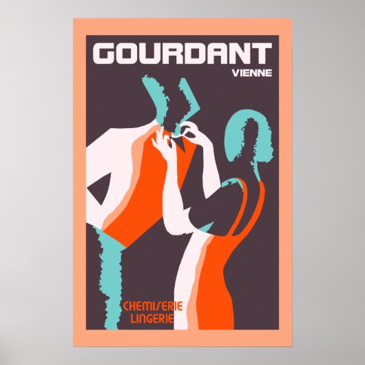 Retrostijl Art Deco Franse mode en Poster (Voorkant)