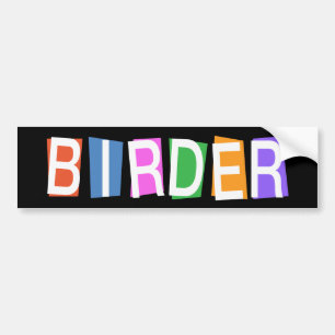 Retrostijl Birder Bumpersticker
