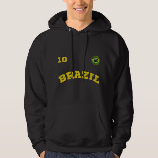 Retrostijl Brazilië Voetbalteam nummer 10 Football Hoodie