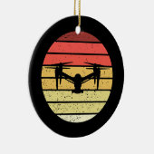 Retrostijl drone, keramisch ornament (Rechts)