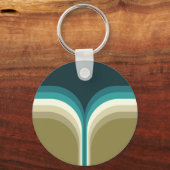 Retrostijl dubbele boogdecoratie sleutelhanger (Voorkant)