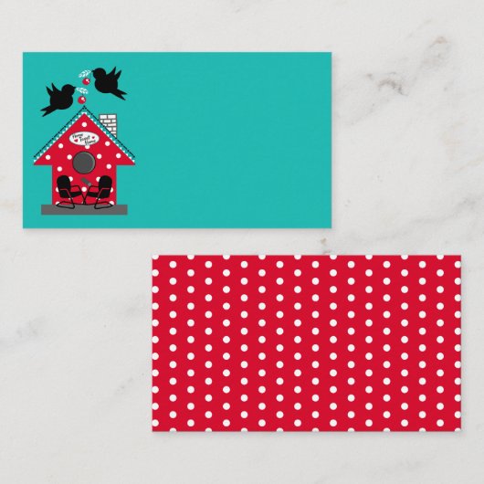 Retrostijl en kleur visitekaartje (Voorkant / Achterkant)